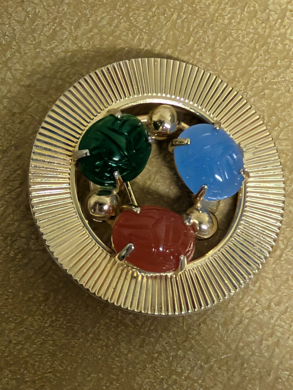 Vintage Scarab Pin Brooch